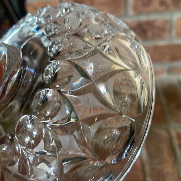 Vtg Crystal & Frosted Glass Lidded Candy Compote Dish - Picture 6 of 9